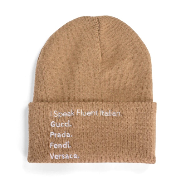 BEANIE - fluent Italian wheat colour one size - Picture 1 of 5